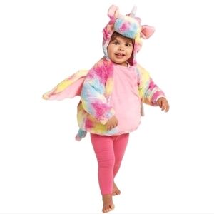 Hyde & Eek Baby Girls Hooded Plush Unicorn Costume 12-18 Months